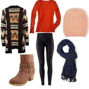 F21 Burnt orange long sleeve