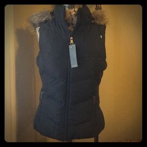 **sold** Banana Republic Faux fur vest small