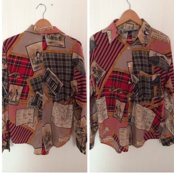 French inspired silk button down dolman shirt