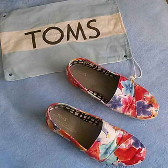 Floral print Toms with bag