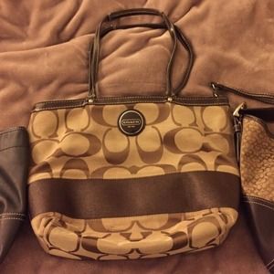 Brown coach bag