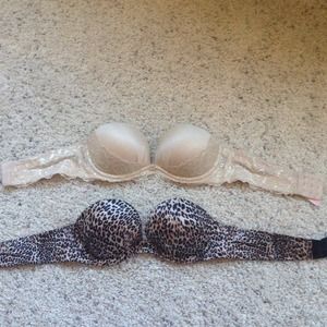 VS strapless push-up bra bundle