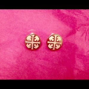 Tory Burch Earrings Off White and Gold GORGEOUS
