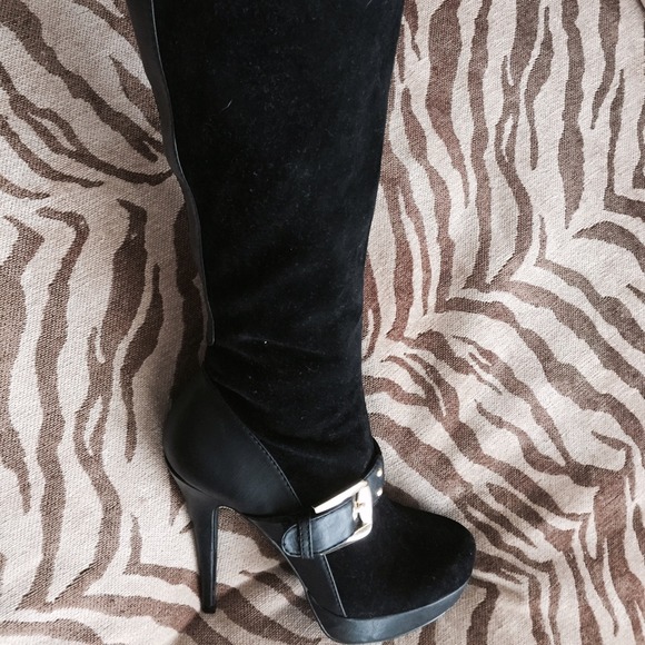 Black tall boots
