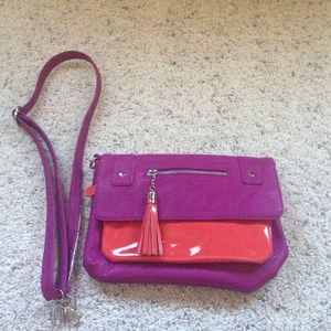 Kate landry color block handbag/clutch