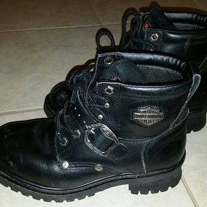 Harley Davidson Women's Leather Ankle Boots Size 7