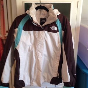 North face HyVent jacket with removable hood