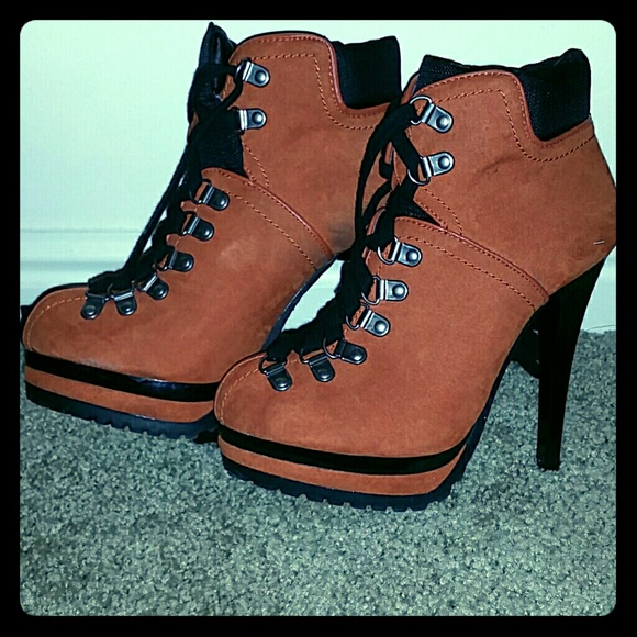 Orange heels.