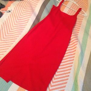 Red American apparel drese