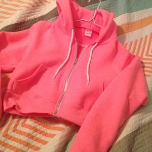 Cropped zip up hoody