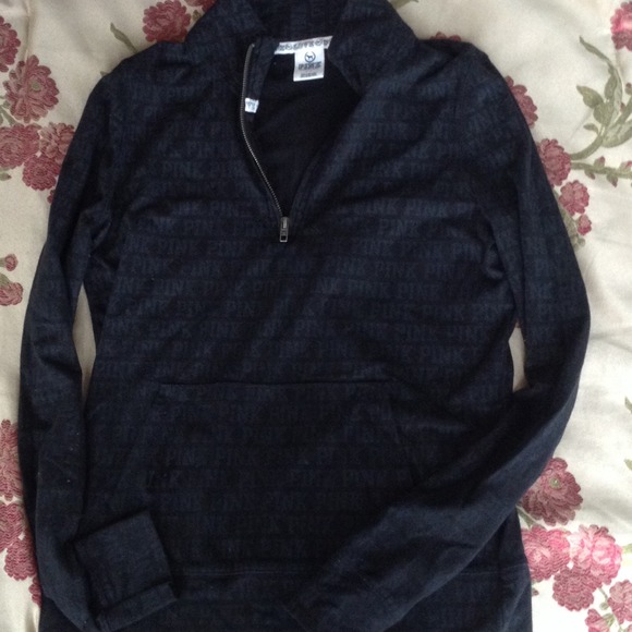 Victoria's Secret Black Track Zip-up (PRICE DROP) - Picture 1 of 2