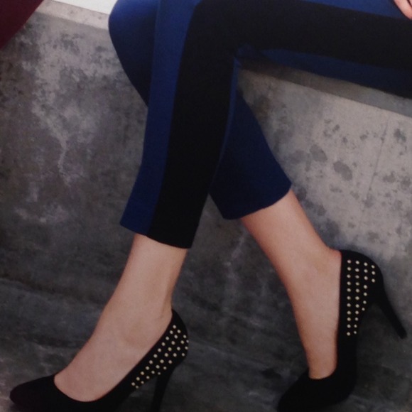 Gold Studded Black Heels!