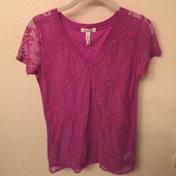 Purple lace top
