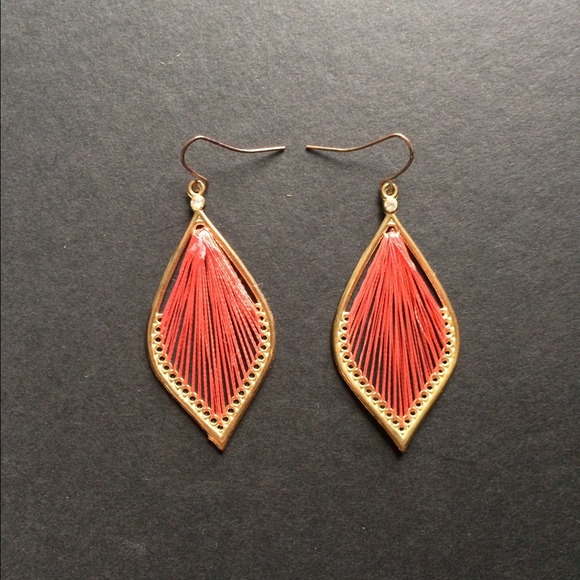 Pink Teardrop Earrings - Never Worn