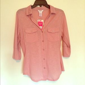 Soft Pink Candie's Button-Down - Never Worn