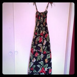 Casual Floral Print Maxi Dress