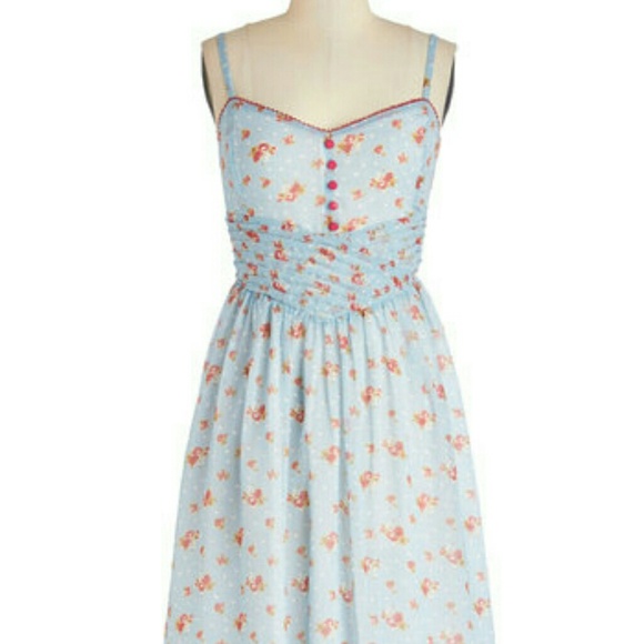 *SALE* NWT XXS Floral Pintuck Dress by Eucalyptus - Picture 1 of 2