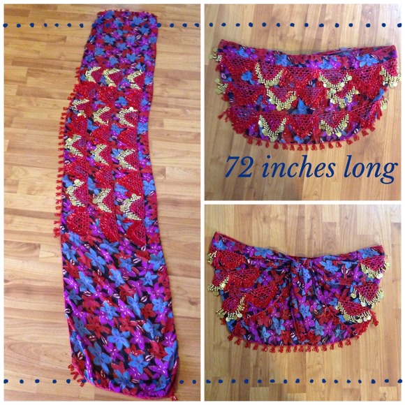 X-Large❤️Belly Dancers scarf/belt/wrap - Picture 2 of 2
