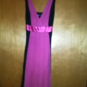 Black and dark pink dress