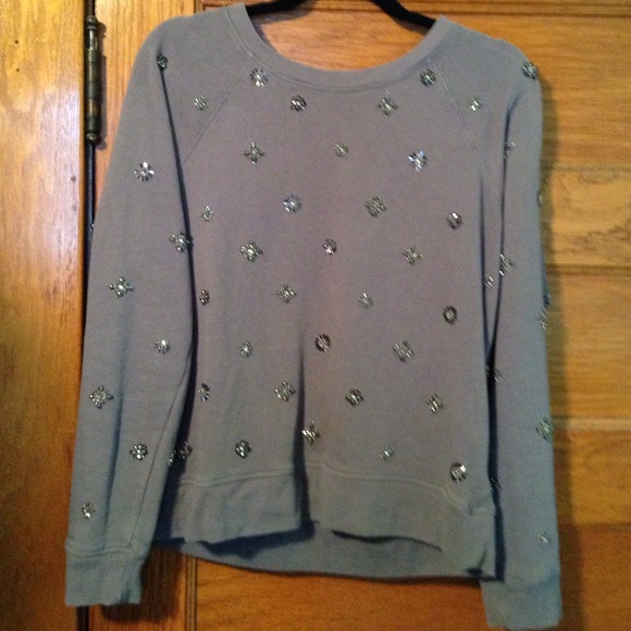 J Crew beaded sweatshirt