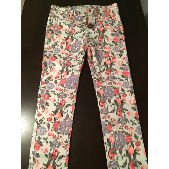 Floral Print Skinny Jeans