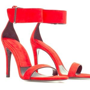 Red Suede Zara heels