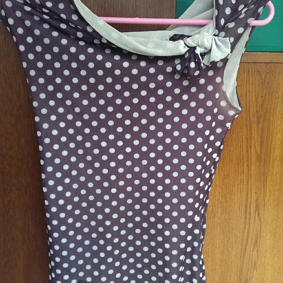 white house black market Fashion polka dot top - Picture 1 of 1