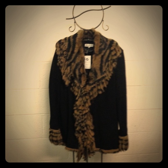 Suede leather jacket with fur