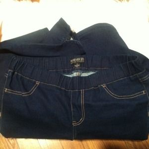 Dark denim jeggings