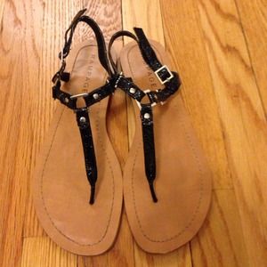 Rampage black patent leather sandal