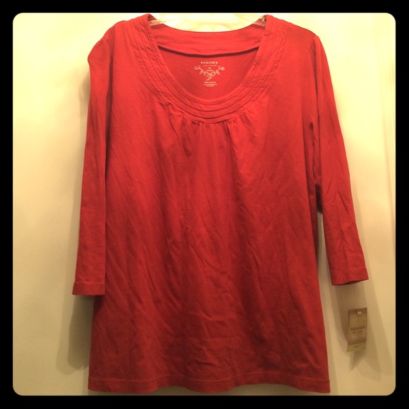 Sonoma 3/4 Sleeve Sleeve Scoop Neck Tee **NWT**