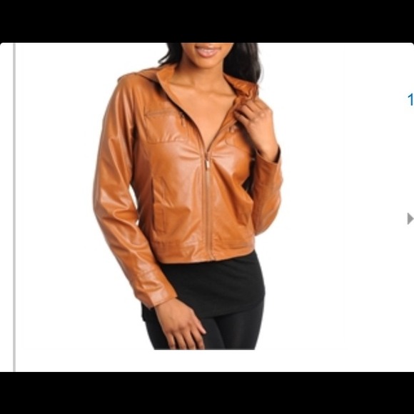 Brown jacket with hood