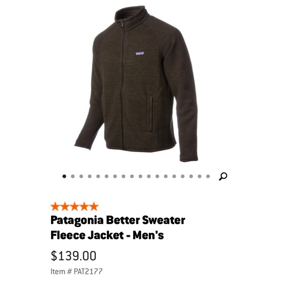 Men's Black Patagonia zip-up Jacket