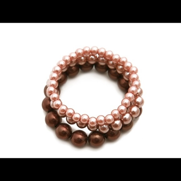 Multiple color pearl bracelets