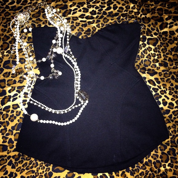 bebe kardashian side zipper tube top