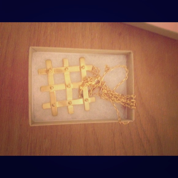 Julie vos cross hatch necklace