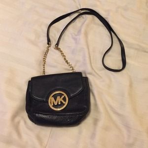 Michael Kors Black Leather Crossbody
