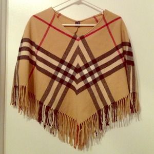 Burberry London cashmere/wool poncho