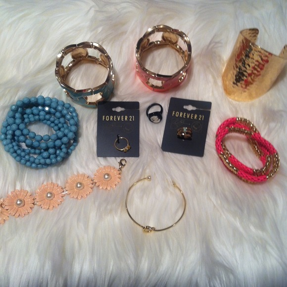 Bracelets midi rings gold cuff all new never used