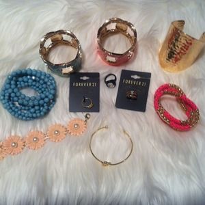 Bracelets midi rings gold cuff all new never used