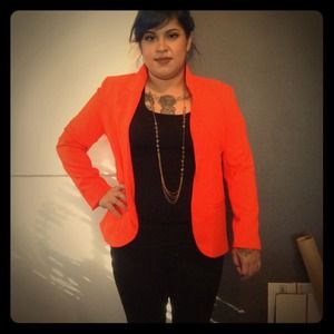 Neon orange blazer
