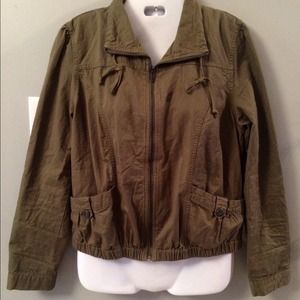 Army green canvas jacket, size L