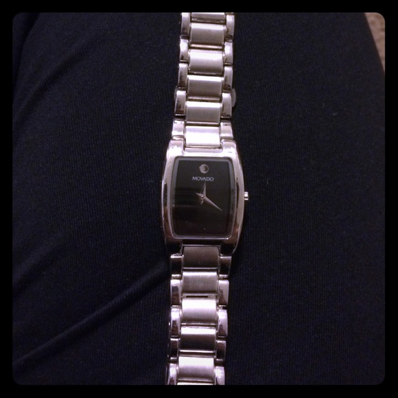 Faux Movado silver watch