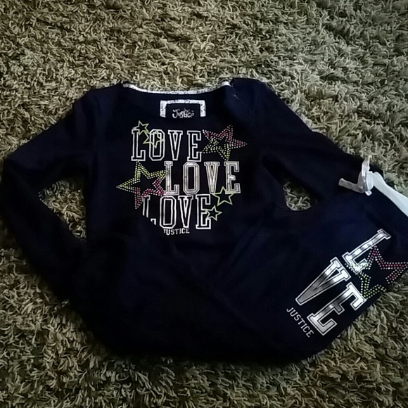 New Justice sweatpants sweatshirt outfit set 8/10