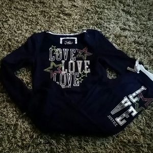 New Justice sweatpants sweatshirt outfit set 8/10