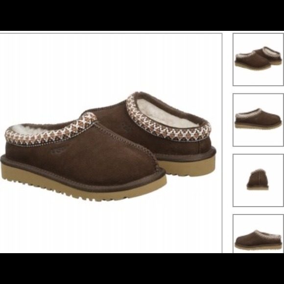 SOLD Ugg youth slippers, chocolate brown.