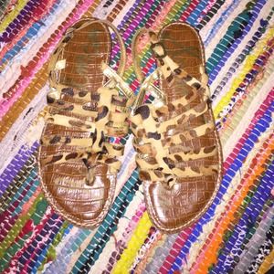 Sam Edelman pony hair cheetah sandals