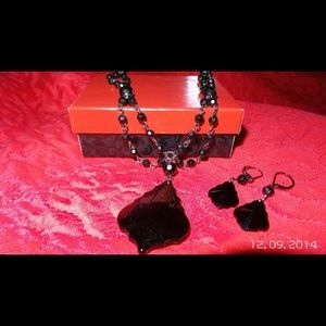 Necklace with matching earrings