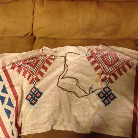 Aztec design poncho