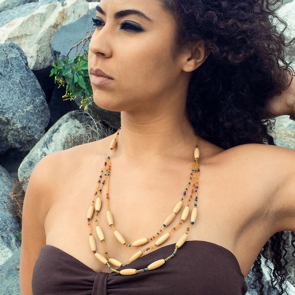 Beads Beige Necklace